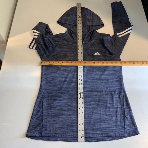 Adidas Hoodie Womens M Medium Multi Quarter Zip Lightweight Stripe Sleeve Shirt - Picture 7 of 12